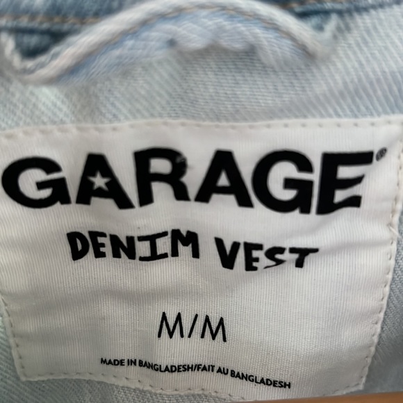 Garage Denim Cropped Vest - Picture 5 of 6